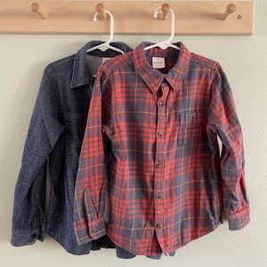 Lot of 2 Hanna Andersson button down flannels